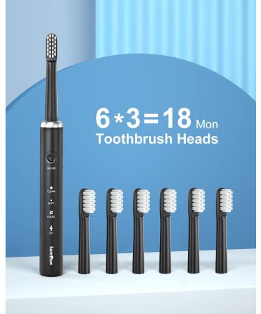 Electric Toothbrush with 6 Brush Heads | Rechargeable & Waterproof | Smart Timer | Fast Charge - 60 Days Battery Life - Buy Online on GoSupps.com