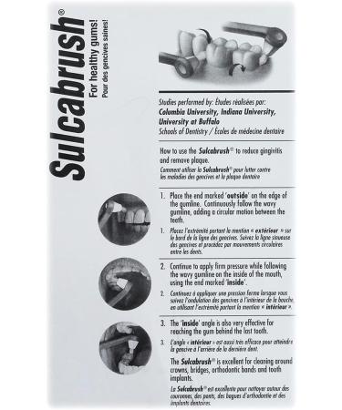 Sulcabrush Flosser Toothbrush with 2 Replacement Tips for Oral Hygiene Flossing Gum Health. Clean and Remove Plaque. Made in Canada - Buy Online on GoSupps.com