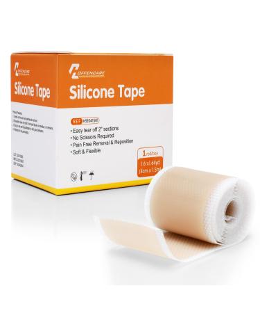 Silicone Scar Tape Roll, Medical Grade Scar Patches for Scars Removal, Postpartum Belly Band, Keloids, Burns, Thyroid-1.6" X 60"