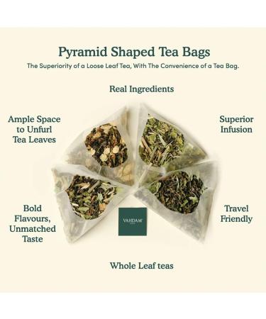 VAHDAM Green Tea Sampler Gift Set - 4 Flavors, 20 Tea Bags Each | Gluten Free Non GMO Christmas Tea Gift 2023 | Ideal Christmas Gift for Women, Men, and Adults - Buy Online on GoSupps.com