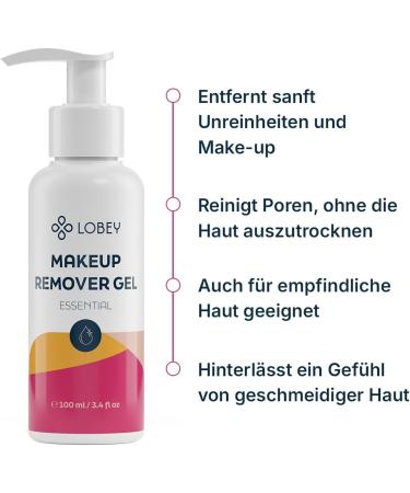 LOBEY Gel nettoyant pour le visage - Nettoyant doux pour peaux sensibles - limine le maquillage et la cr me solaire - Avec aloe vera panth nol et extraits de fruits - Non com dog ne & naturel (100 - Buy Online on GoSupps.com