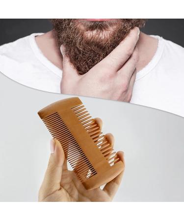 Premium Natural Wood Beard Comb with Anti-Static Design and PU Carry Pouch - Compact Pocket Size for Men's Hair Care (UK) - Buy Online on GoSupps.com