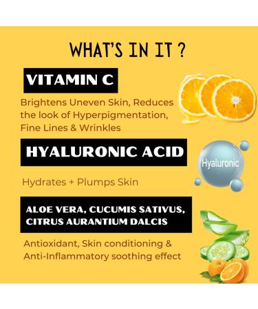 Organic Vitamin C Serum - Sulphate-Free Natural Formula for Brightening Uneven Skin - Made in Canada - 29.5ml - Buy Online on GoSupps.com