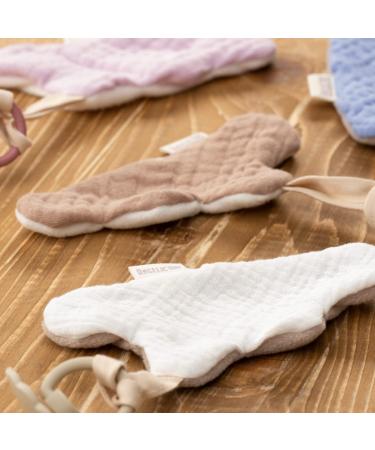 Muslin Cloud Pacifier Holder - Lagoon Blue | Soft Fabric & Fleece Attachment for Pacifiers - International Shipping - Buy Online on GoSupps.com