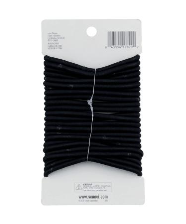 Scunci Black Elastics for Thick Hair 72 Count - No-Damage Hair Ties - Buy Online on GoSupps.com