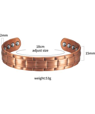 Enermagix Magnetic Copper Bracelets for Men & Women | 99.9% Solid Copper Cuffs with Powerful 3509 Gauss Magnets - Buy Online on GoSupps.com
