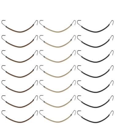 EUPSIIU 21 Elastic Hook Hair Tie Ponytail Hooks Hair Clips Bungee Hair Ties Rubber Bands with Hooks Hair Bungee Cords Ponytail Holders Hair Accessories for All Hair Types (Multicolor)
