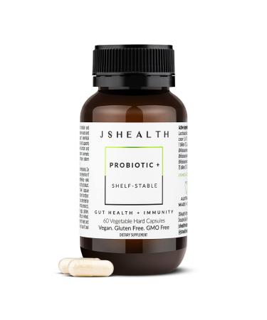 JSHealth Vitamins Gut Health and Immunity Formula | Probiotics for Women and Men | Shelf Stable Probiotic Supplement for Digestive Health and Immune Support (60)