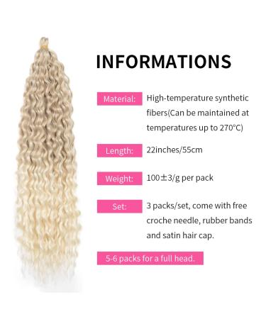Deep Twist Crochet Hair - Ombre Kinky Curl Braided Extensions 22 Inch | 3 Packs Synthetic Waterwell Twists for Stunning Hairstyles - Buy Online on GoSupps.com