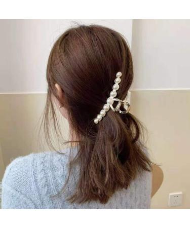 Hair Claw Clips Combination Pack Strong Hold Styling Vintage Metal Rhinestone Imitation Pearl Large Size Hair Clasps Accessories for Women - Buy Online on GoSupps.com