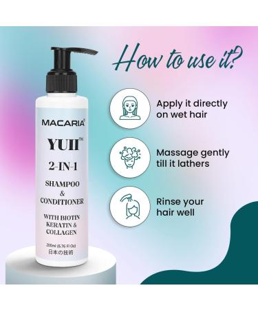 Macaria Herabl Pvt Ltd Yuii Keratin Shampoo With Conditioner for thicker hair - Buy Online on GoSupps.com