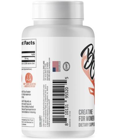 Bucked Up Babe Creatine Creatine HCL Capsules for Women 750mg Serving - 60 Servings (60 Capsules) - Buy Online on GoSupps.com