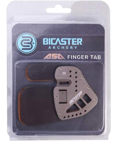 Bicaster Archery Finger Tab - Left Handed Genuine Leather + Aluminum Plate - Adjustable for Recurve Bow - Medium Silver - Buy Online on GoSupps.com