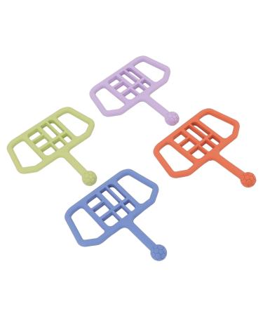 Alomejor 4 pieces silicone baby bite ring toys infant tahnzahn relief sooth