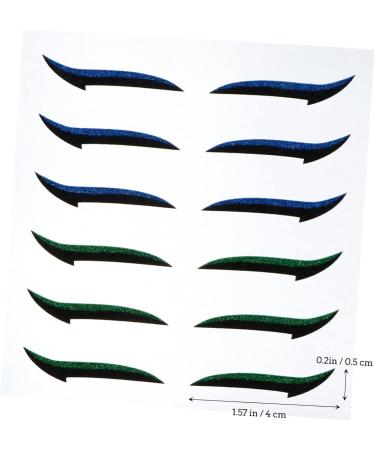 Ipetboom 36 Pairs Glitter Eyeliner Self- Doublesided Tape Instant Double Eyelid Strips Miss Flash Applique - Buy Online on GoSupps.com