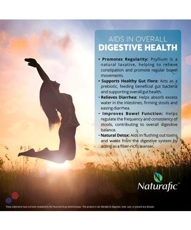Naturafic Psyllium Husk Powder Unflavored Digestive Fiber Supplement for Bowel Regularity & Gut Health Non-GMO, Gluten-Free, Vegan, Keto Friendly 32oz - Buy Online on GoSupps.com