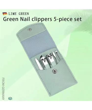 Nail Clippers 4 Piece Set Full Set Nail Clippers Home Toenail Clippers Pedicure Knife Nail Tools Green 5 Piece Set - Buy Online on GoSupps.com