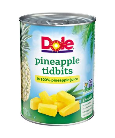 DOLE Pineapple Tidbits in 100% Pineapple Juice 20 oz. Can