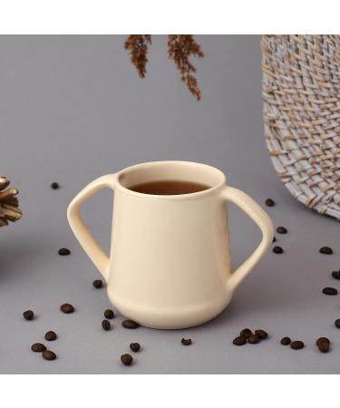 HealthGoodsIn BPA-Free Dual Handle Mug - Microwave Safe 11.83 US Fl. Oz. (350ml) - Dark Cream Color - Buy Online on GoSupps.com