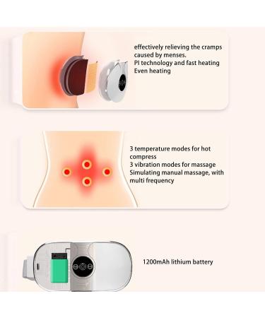 Haofy USB Heating Pad for Cramps | LED Display 3 Temperature Modes | Period Relief Heating Pad (White) - Buy Online on GoSupps.com