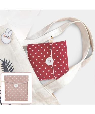 5 Pack Polka Dot Sanitary Napkins Bag - Portable Travel Storage Pouch for Women and Girls (5 Colors) - Buy Online on GoSupps.com