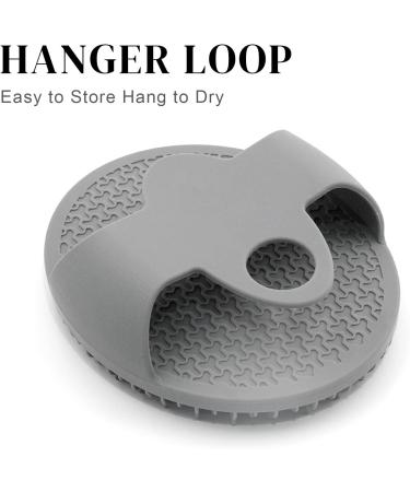 PLZ Silicone Body Scrubber - Gentle Exfoliating Shower Brush for Lathers Well - Grey - Buy Online on GoSupps.com