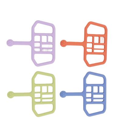 4pcs Baby Teether Silicone Dental Toy Chew Tool with Football Grid Pattern for Babies and Kids