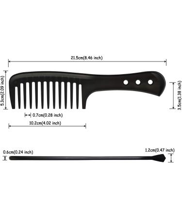 Wide Tooth Comb - Detangling Hair Brush with Heat Resistant Anti-static Design for Long, Wet, or Curly Hair - Handgrip Paddle Comb in Black - Buy Online on GoSupps.com
