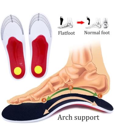 Arch Support Orthopedic Insoles Insoles for Men and Women Shock Absorption Comfortable Insoles Shoe Inserts Insoles for Flat Feet Feet Pain Plantar Fasciitis Insoles Over Pronation (Large) - Buy Online on GoSupps.com