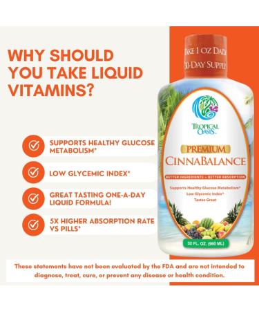 Cinnabalance Liquid Cinnamon Supplement w/ Cinnamon Bark Aloe Vera Ginger Root Green Tea & Antioxidants - 32 oz 32 servings - Buy Online on GoSupps.com