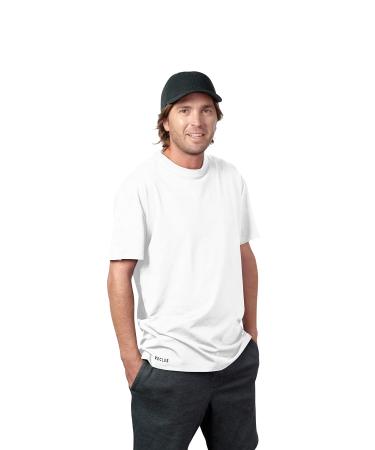 Reclus - Post Shoulder Surgery Shirts for Men - Rotator Cuff Recovery Shirt - Chemo Port Access - Dialysis Clothing (as1 Alpha l Regular Regular White)