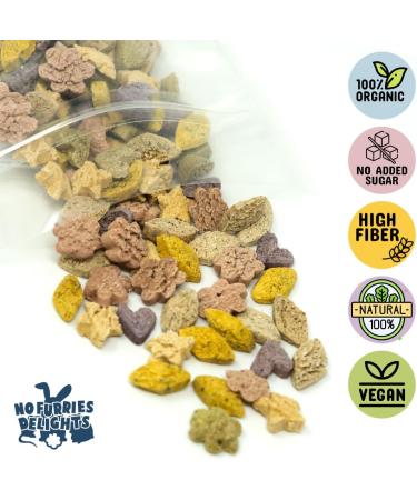 100% Organic & All Natural Treat for Rabbit Hamster Guinea Pig Chinchilla Pet Rat Mice Nature's Bites Variety Pack 50g (50g) - Buy Online on GoSupps.com