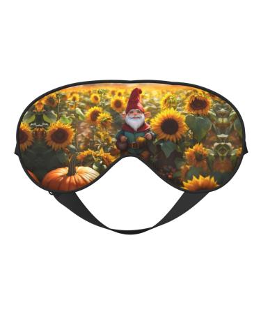 Xmas Funny Gnomes Breathable Adjustable Eye Mask Effective Shading Blindfold for Sleeping with Elastic Strap 1 Count (Pack of 1)