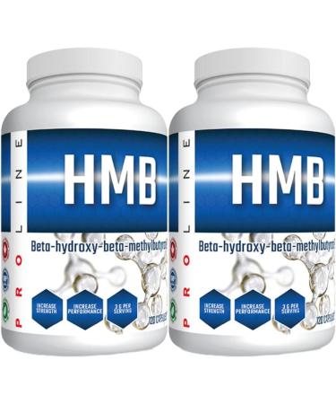 Pro Line HMB Capsules | 3000mg HMB (Beta-Hydroxy Beta-Methylbutyrate) 750mg Per Capsule | HMB Leucine Supplement for Muscle Growth Recovery Muscle Soreness Strength | 120 Capsules (Pack of 2) 120 count (Pack of 2) - Buy Online on GoSupps.com