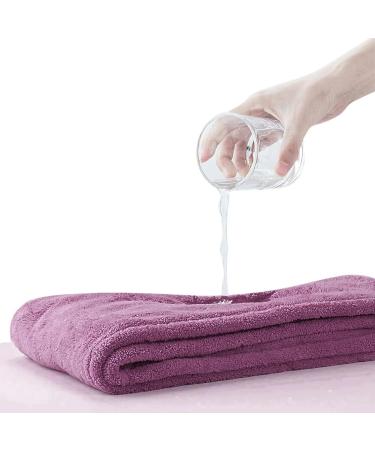 Super Absorbent Cartoon Animal Hair Towel Wrap - Thick Coral Fleece Turban for Women - Purple Fox Design - Anti-Frizz Microfiber Hair Drying Towel for Wet Curly Long Hair - Buy Online on GoSupps.com