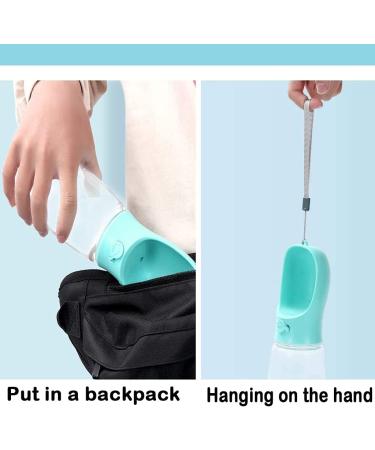 Emwel 550ml Dog Water Bottle - Portable Pet Drinking Dispenser for Travel Hiking Camping | Blue - Buy Online on GoSupps.com