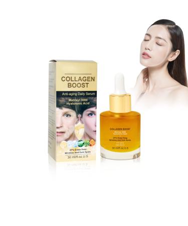 Anti-Wrinkle Collagen Boost Serum Advanced Collagen Boost Anti Aging Serum Collagen Face Serum Anti-Aging Hyalurogel Serum Wrinkle Reduction Anti Acne Brightening Facial Essence