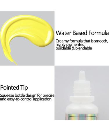 Mysense Yellow Face Paint - Water Based, Non-toxic Cream for Adults and Kids - Halloween Costume SFX Cosplay Makeup - 0.6 OZ (18ml) - Buy Online on GoSupps.com