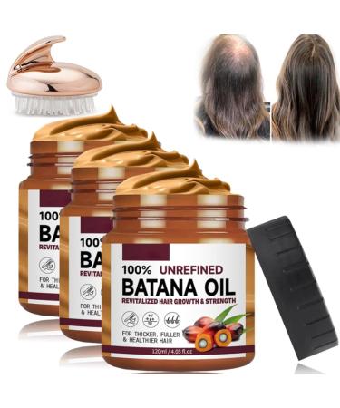 Raw Batana Oil Natural Batana Oil for Men and Women Natural Raw Batana Oil Restore Dry Damanged Hai (3P) Beige