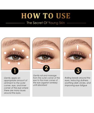 Time Eraser Roller Ball with Castor Oil & Frankincense - Reduce Under Eye Bags (3PCS - Buy Online on GoSupps.com
