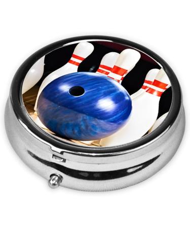 Portable 3 Compartment Round Pill Box | Mini Travel Medicine Organizer | Decorative Pill Case for Vitamins & Tablets - Buy Online on GoSupps.com