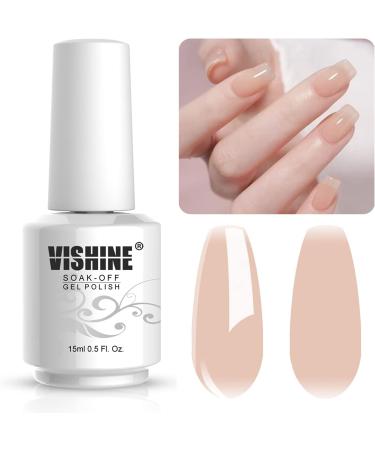 Vishine 15ml Jelly Crystal Nude Gel Nail Polish Sheer Nude Color Gel Soak Off UV LED Nail Polish Translucent Skin Gel Varnish Nail Art #04 - Buy Online on GoSupps.com
