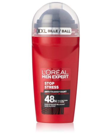 L 'Or al Men Expert Stop Stress Antiperspirant 48H Roll-On 50 ml 50 ml (Pack of 1)