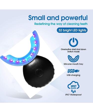 Teeth Whitening Kit - 32 LED Acceleration Lights - Quick Stain Removal - USB Port - International Shipping - Buy Online on GoSupps.com