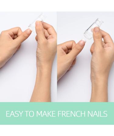 Double-Sided Clear Silicone Nail Art Stamper with Scraper - Salon/DIY Nail Decor Essential - Buy Online on GoSupps.com
