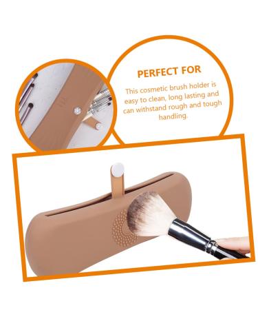 FRCOLOR Makeup Brush Storage Bag Set - Travel Toiletry Organizer & Cleaner Holders - Makeup Artist Cases - 2pcs Assorted Colors 20x6CM - Buy Online on GoSupps.com