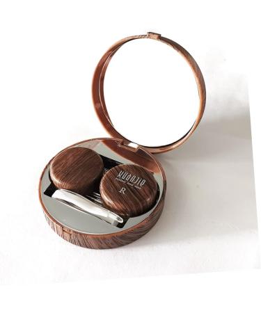 Goohochy Contact Lens Case Set - Colorful Accessories & Eye Care Holder with Mirror Tweezers and Wooden Bracket - International Shipping Available - Buy Online on GoSupps.com