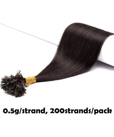 20" Pre Bonded Human Hair Extensions 0.5g*200 Strands #2 Dark Brown (100g) - Buy Online on GoSupps.com