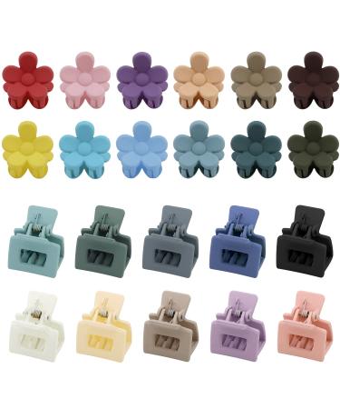 SuPoo 22pcs Mini Claw Clips Small Hair Clips for Girls Hair Clips for Thin Hair 1.1 Cute Flower Hair Clips Mini Hair Claw Clips Square Claw Clips for Thick Short Hair Flower Clips for Hair Tiny Small Claw Clips Morandi - Buy Online on GoSupps.com