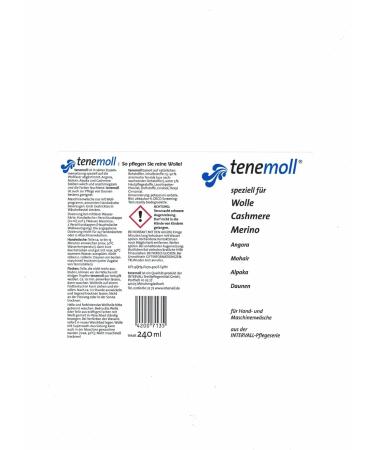 Concentrated liquid detergent for delicate Angora Mohair Cashmere wools TENEMOLL 250g with Olanmarp laundry net 1 piece (24 - Buy Online on GoSupps.com
